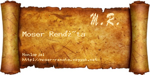 Moser Renáta névjegykártya