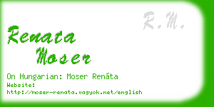 renata moser business card